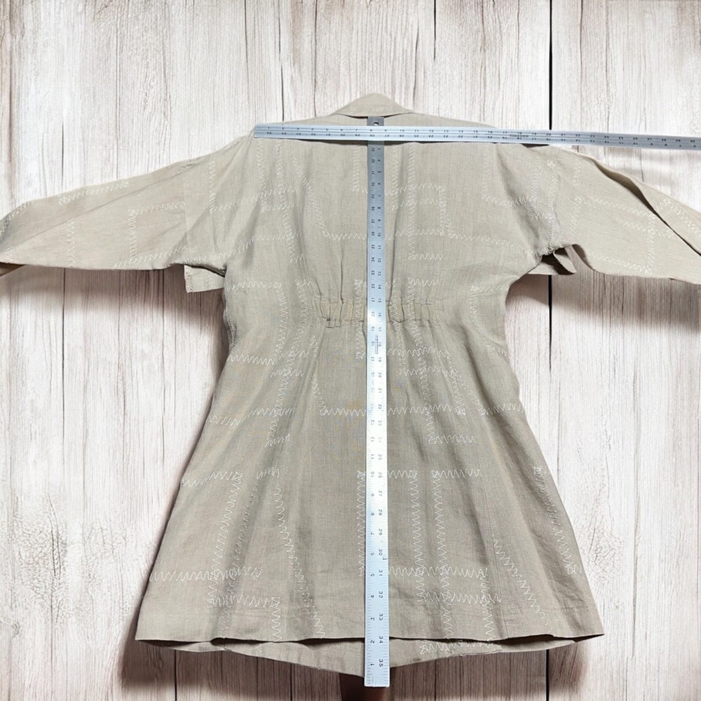 Vintage PATRICK KELLY Women’s 100% Linen Beige Jacket ~ Size 38 ~ MUSEUM WORTHY - Picture 12 of 16